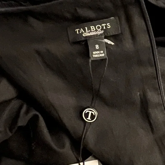 Talbots Black V-Neck Sleeveless Linen Dress - Picture 8 of 9